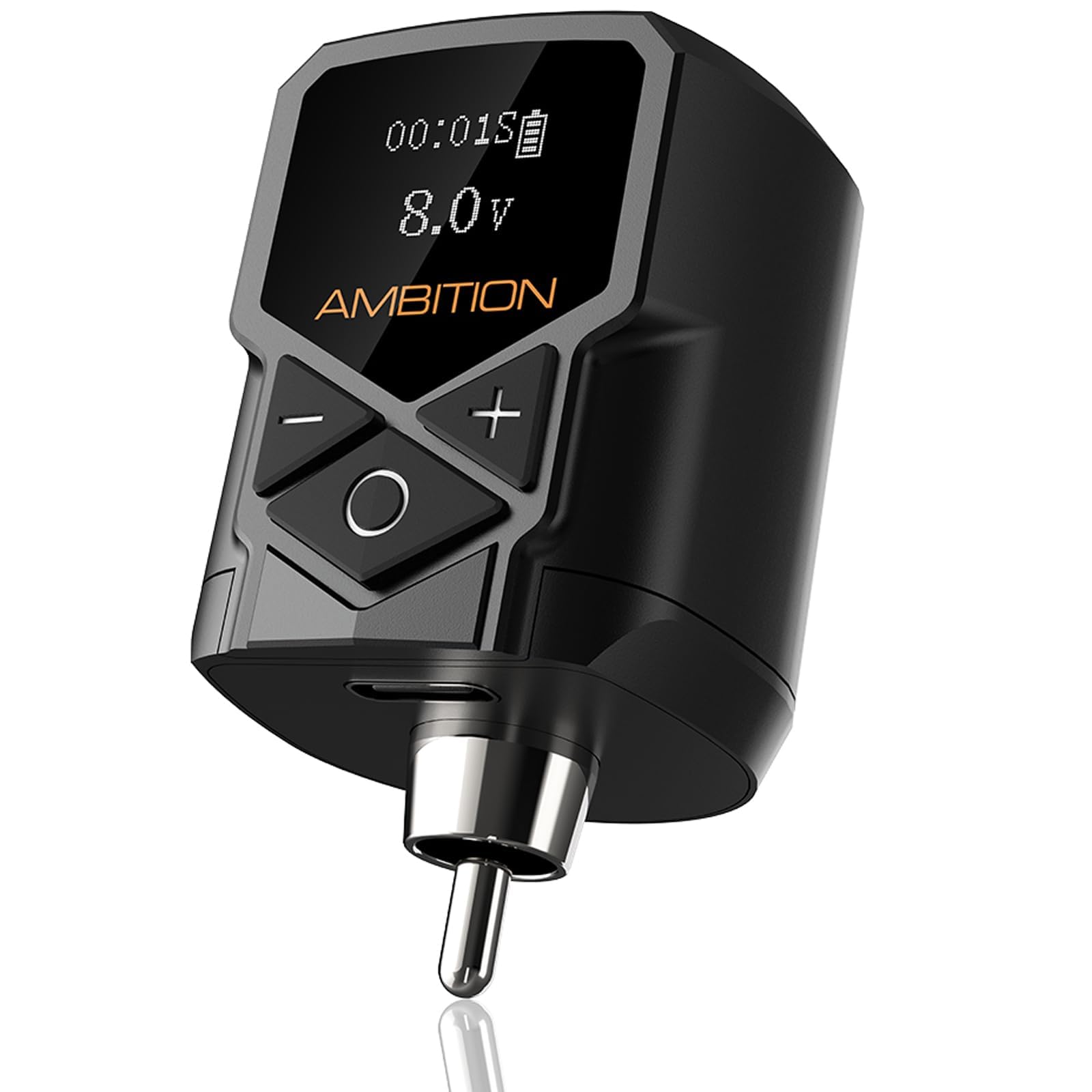 Zasilacz do tatuażu - Ambition Kuark Mini Bezprzewodowy przenośny akumulator litowy RCA Tattoo 1800 mAh z cyfrowym wyświetlaczem LED do rotacyjnej maszynki do tatuażu