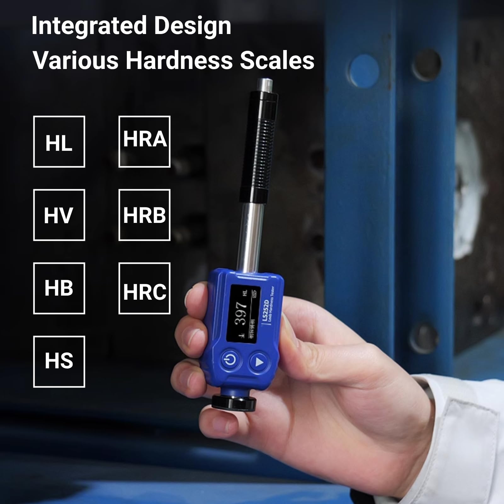 LiebeWH Stift-Härteprüfgerät HL HV HB HS HRA HRB HRC Präzises Tragbares Durometer Härtemessgerät mit D-Typ-Schlaggerät