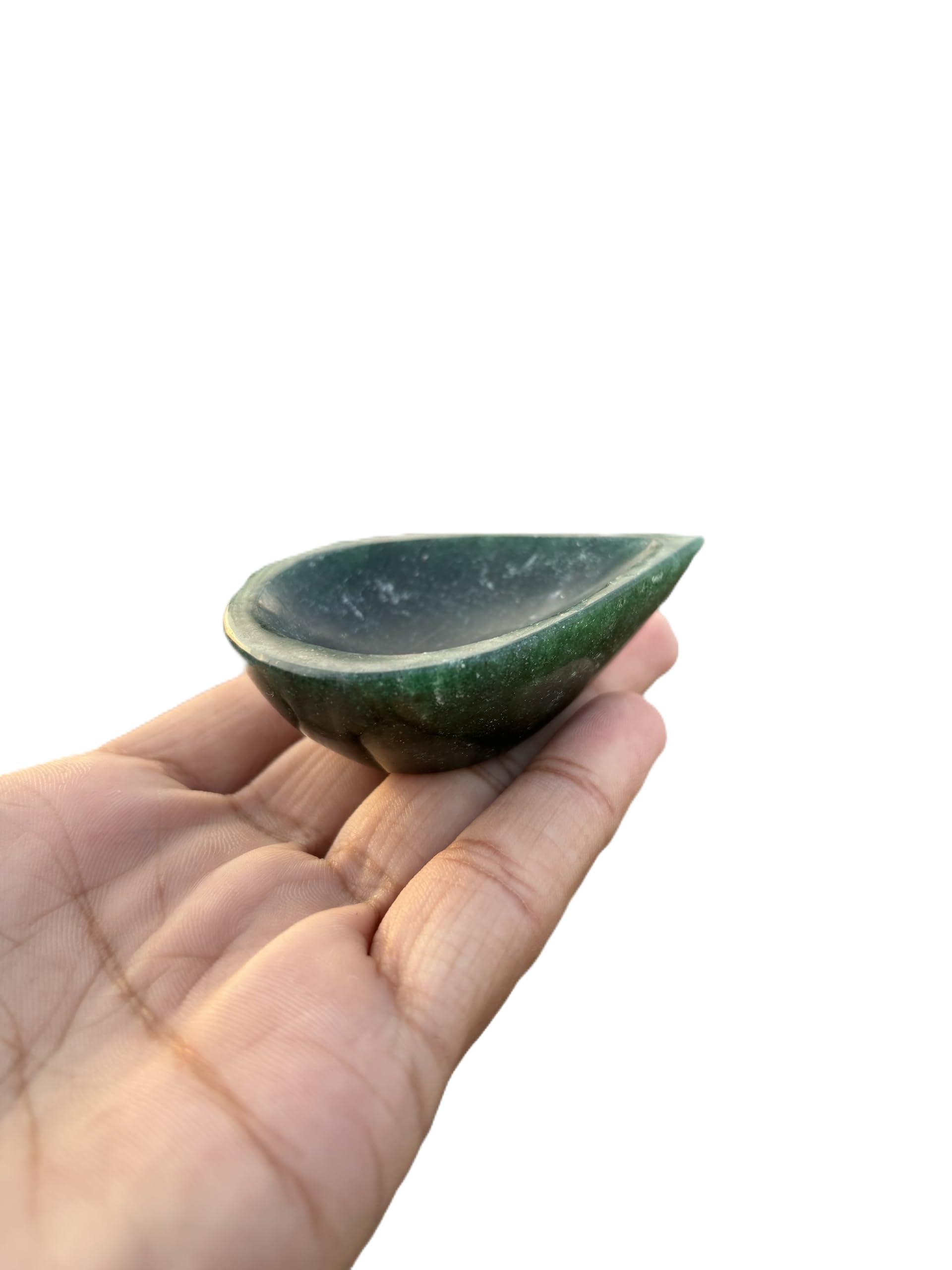 SS Murti 1 Face Crystal Diya for Home Decor | Oil Lamp Stone Diyas for Pooja Decoration, Rakhi, Diwali, Temples Festival Gifts Items for Women | Healing Crystal Diya (Green Jade)-image-33