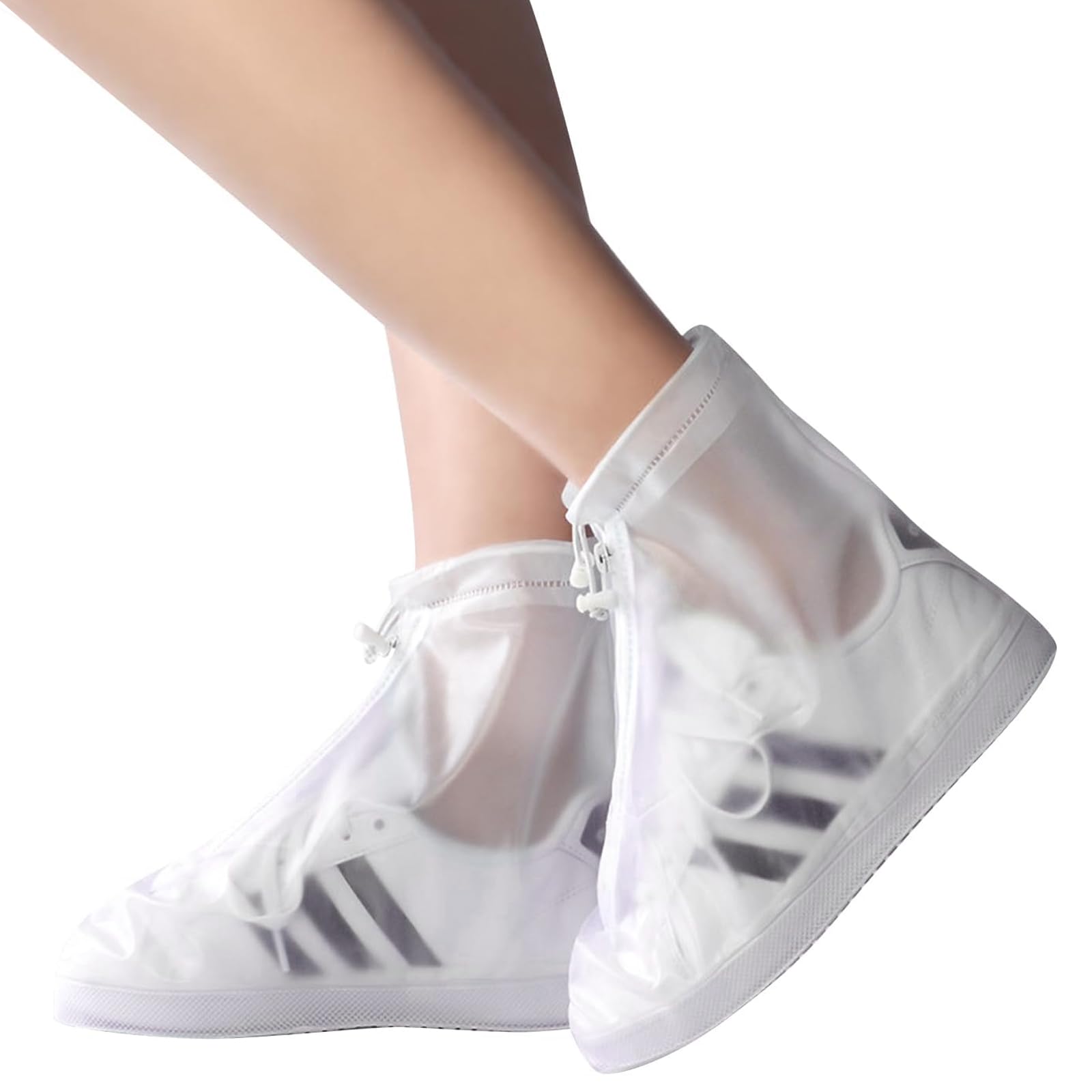 Surchaussures Lavable Couvre Chaussure Impermeable Surchaussures Impermeables Surchaussure Couvre Chaussures Avec Fermeture Eclair, Antidérapant Réutilisable pour Hommes Femmes