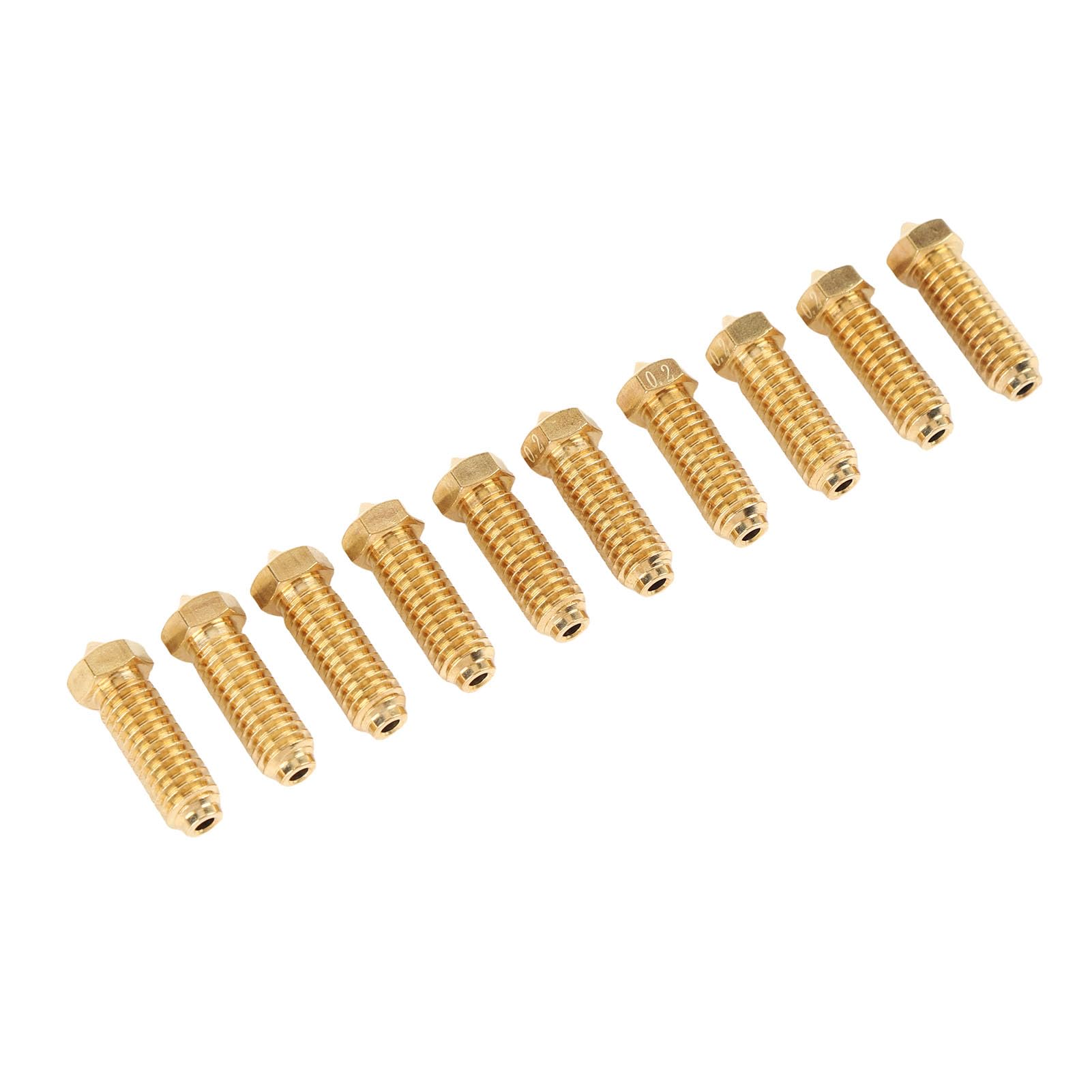 Cocoarm Boquilla de Latón para Impresora 3D, Kit de Boquilla Hotend Duradera para 3 Combos, Compatible con Múltiples Filamentos y Altas Temperaturas (0,2 mm)