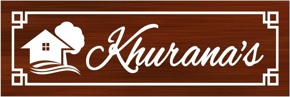 SANGAM AD Personalized ACP (Aluminum Composite Panel) / Acrylic Customised Khurana's Nameplate Made Product for Home Décor.