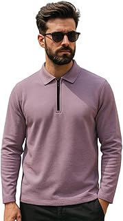 rodzen Men's Cotton Blend Full Sleeve Regular Fit Polo T-Shirt-picture-45