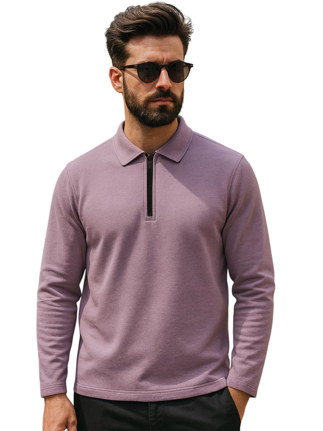 RodZen Men's Cotton Blend Full Sleeve Regular Fit Polo T-Shirt-picture-19