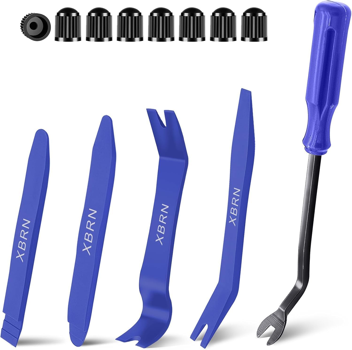 XBRN Auto Trim Removal Tool Kit,13 Pcs Car Panel Door Window Tools Kit,Auto Clip Fastener Remover Pry Tool Set Blue