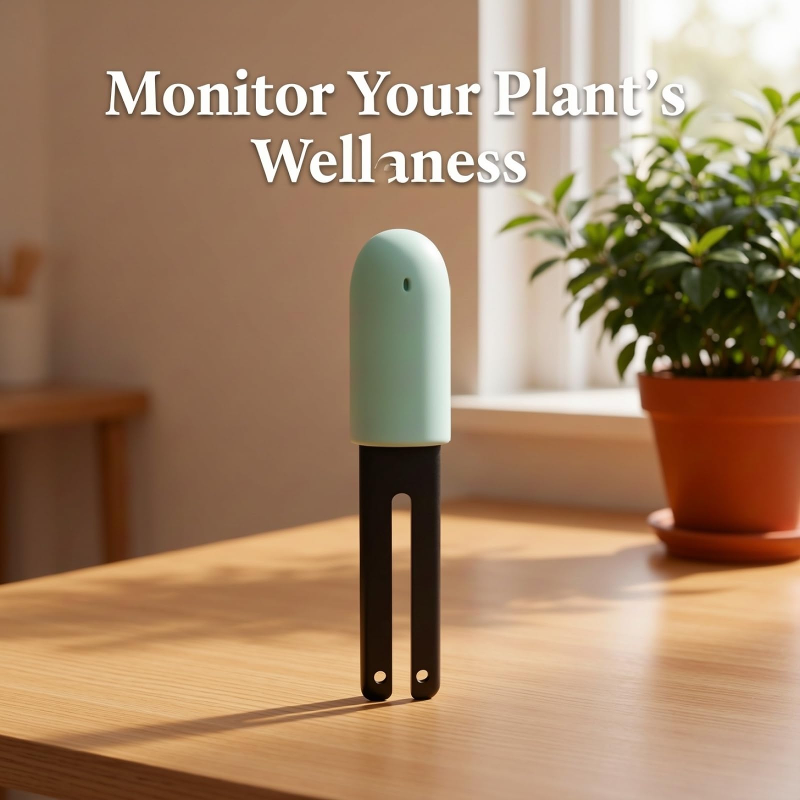 Humidimètre et capteur de lumière, détecteur de plantes vertes 4 en 1, sans fil 4.1 pour la surveillance de la température, des nutriments et de l'humidité, moniteur d'eau des plantes étanche IPX5