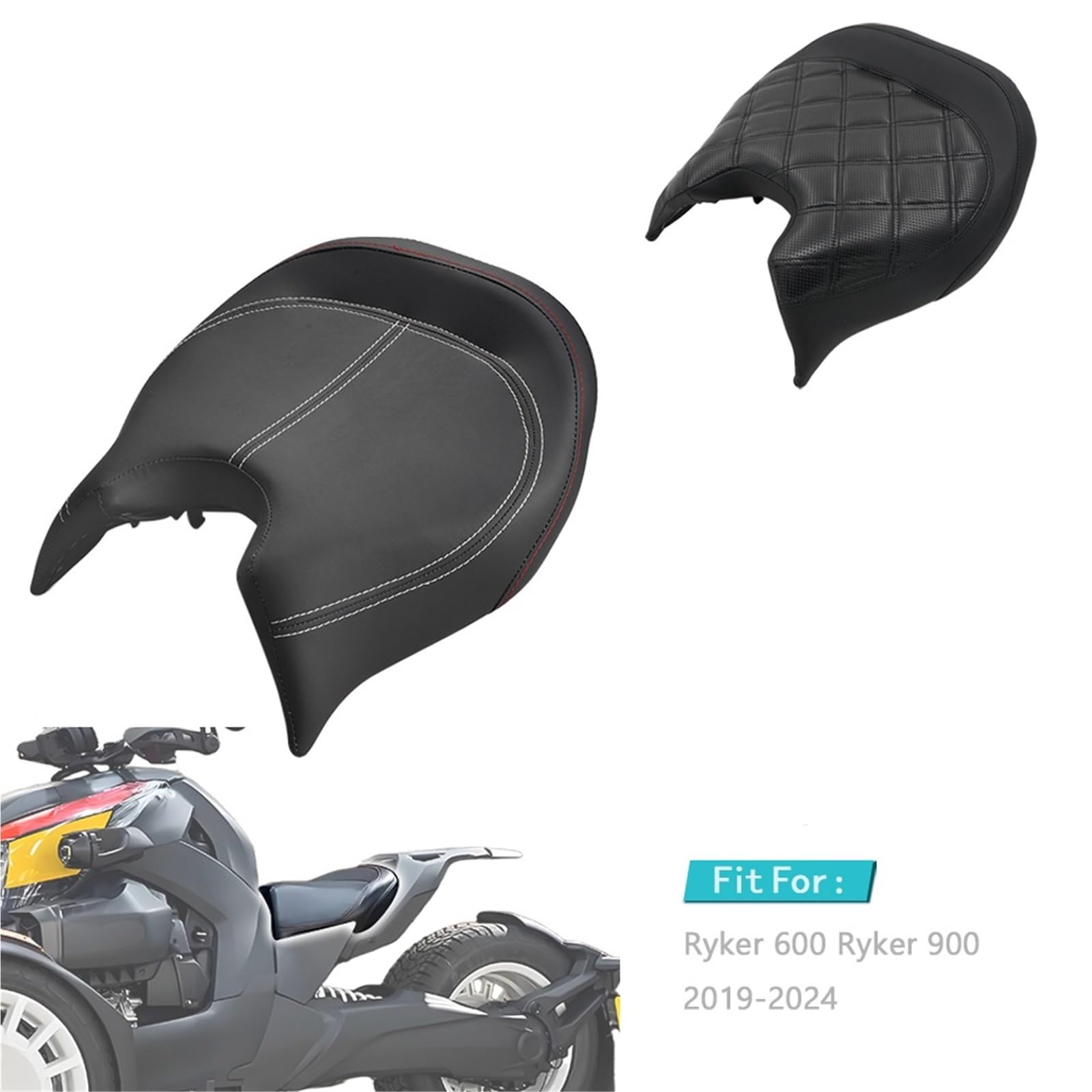 Poduszka Akcesoria motocyklowe czarny komfort kierowcy przednie siedzenie pasuje do Can-Am Ryker 600 Ryker 900 2019-2023 2024 219400795 Motocykl Siedzisko(FOR YZT-FZD-19LR)