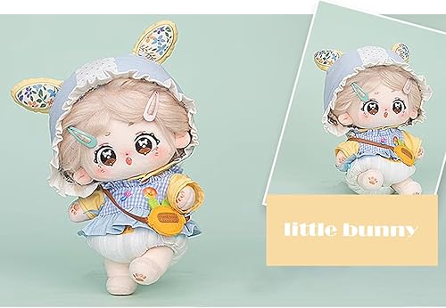 Miniatura 4 de CALEMBOU Muñeca de felpa de 7.9 in, linda muñeca de algodón con esqueleto articulado, muñeca de peluche suave de anime, muñeca coleccionable Kawaii