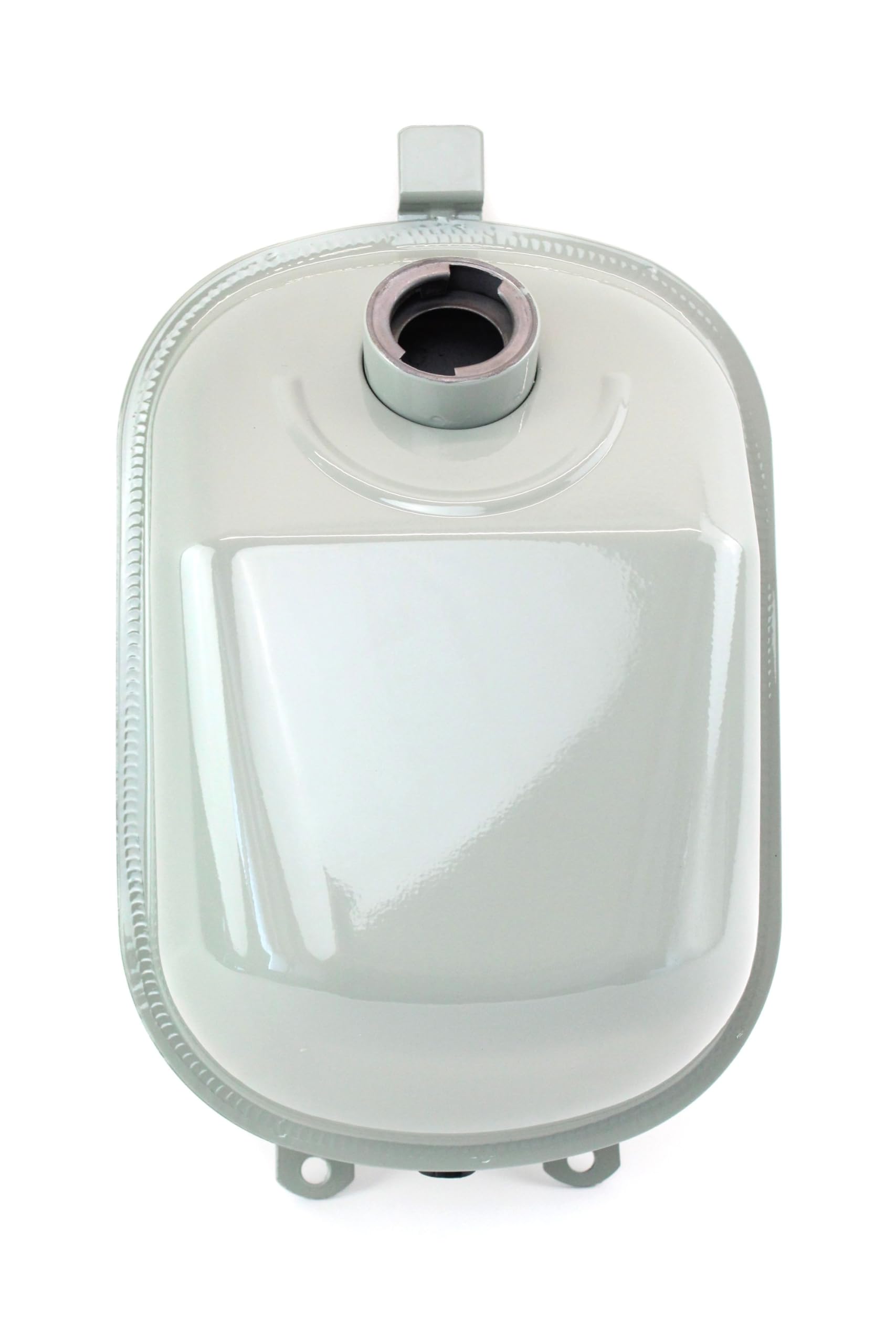 BISOMO Kraftstofftank, Grau lackiert, Metall, für Simson Schwalbe KR51/1, KR51/2, DUO 4/1, DUO 4/2, Motorradersatzteil, Tank
