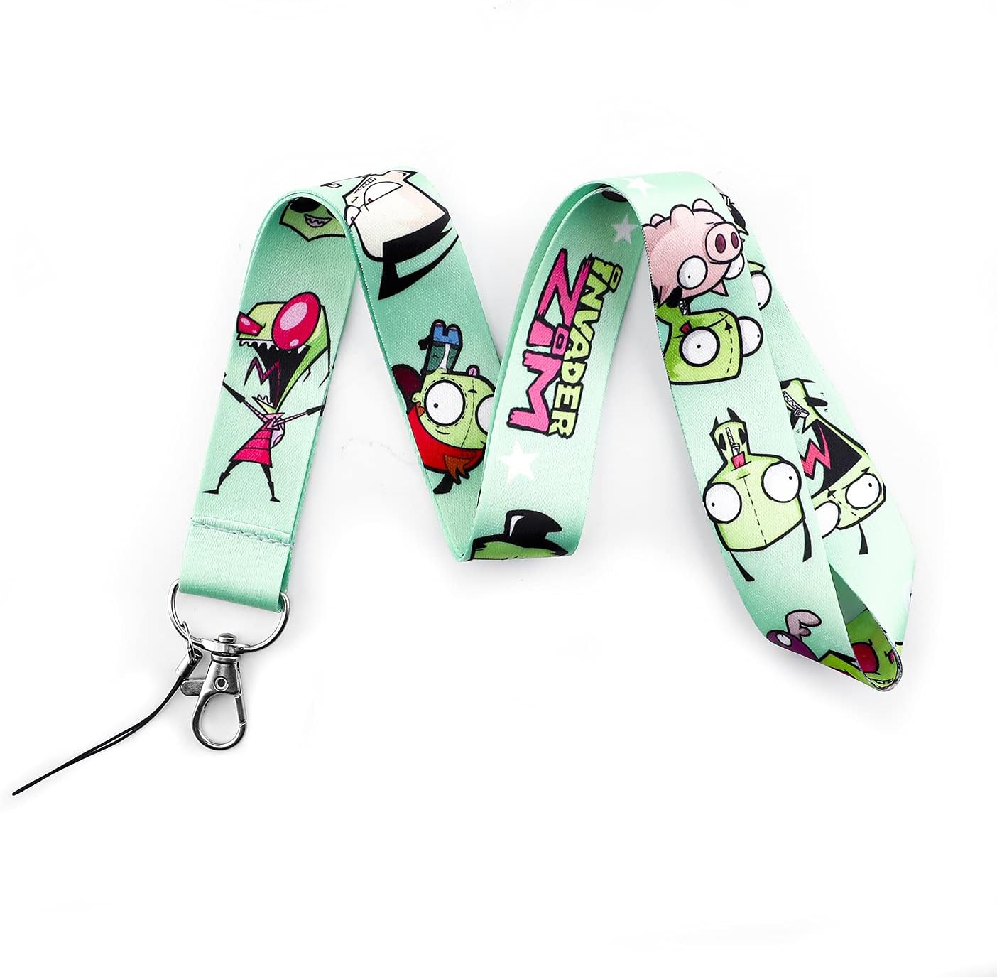 Anime Invader Zim Lanyard for Keys ID Badge Holder Cartoon Comedy Character Science Neck Clip