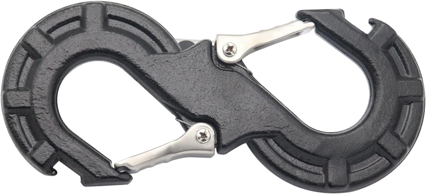 Lily Brown Steel Latch Winch Hook S Winch Trailer Steel Slip Hook Heavy Duty Winch Hook Quick Release Winch Hook Multi Functional Hook