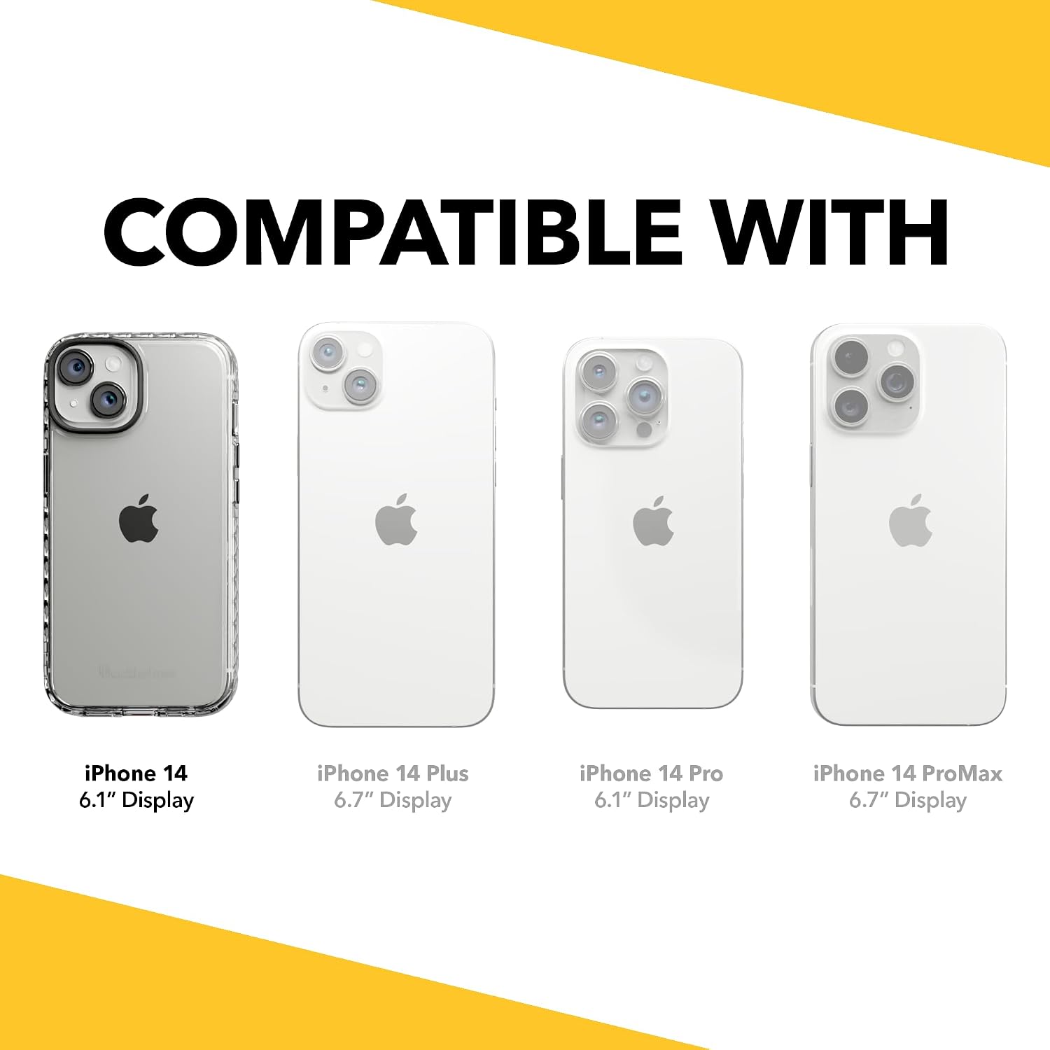 cellhelmet Apple iPhone 14 Altitude X Case 2022 Shock & Drop Proof Durable in Crystal Clear