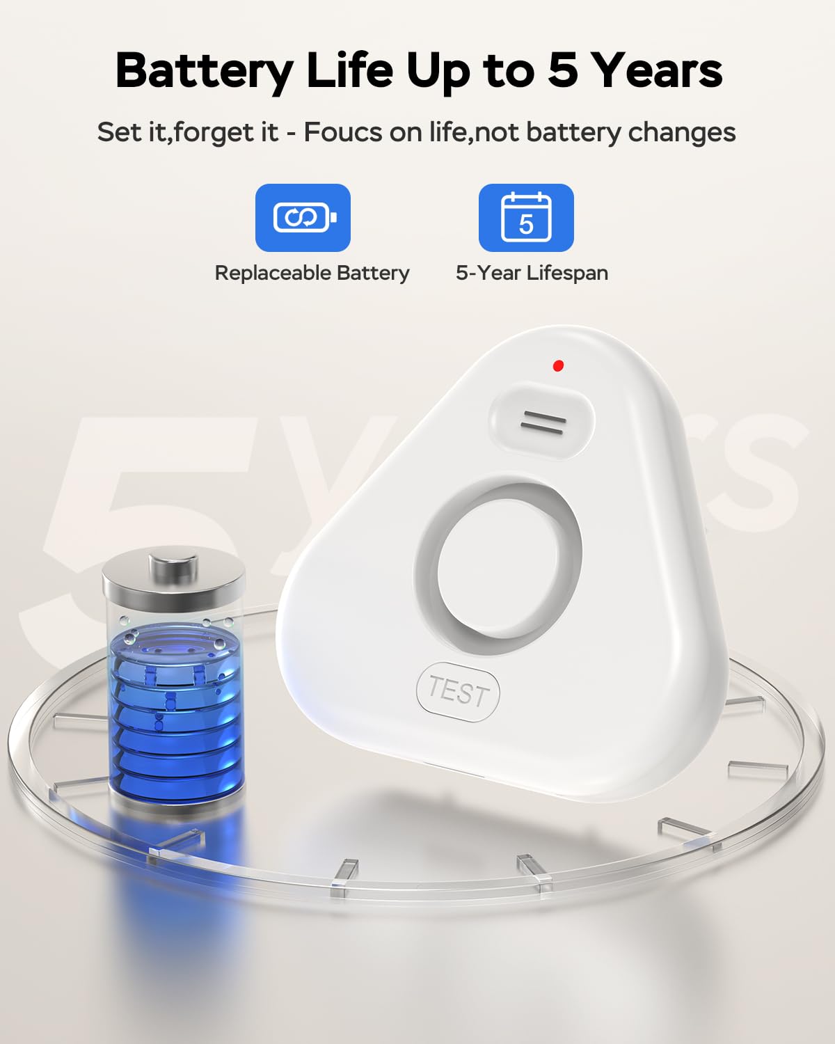 Sensor detector de agua, detectores de fugas de agua para el hogar con alertas de aplicación, alarma de agua con alarma ajustable de 120 db, transmisión de 500 pies para sótano, baño, lavandería, no