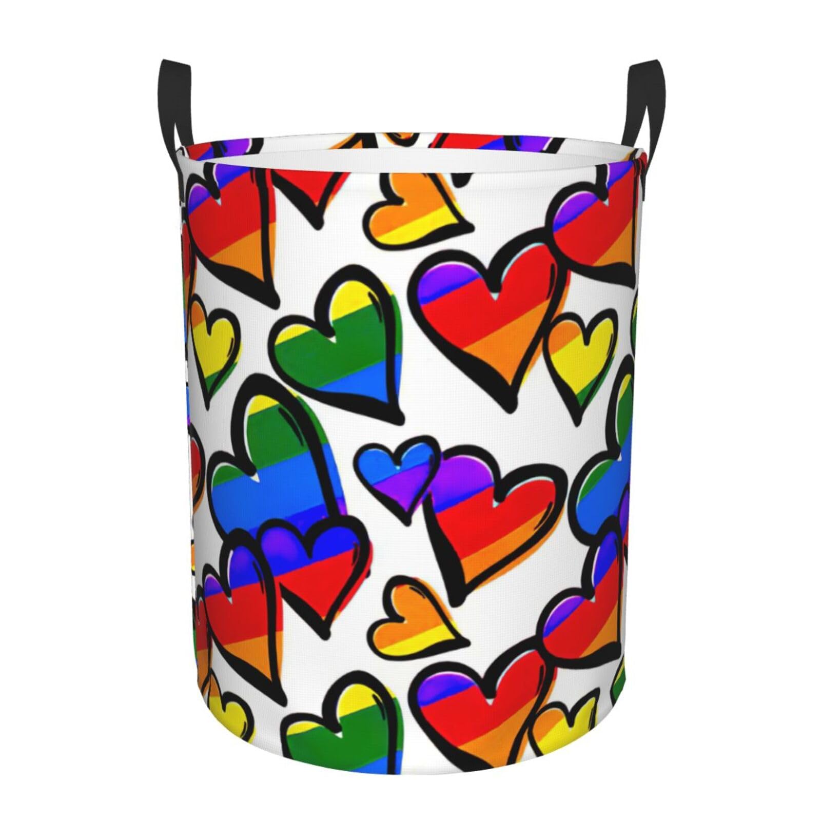 Grand panier à linge arc-en-ciel Gay Pride pour rangement de chambre