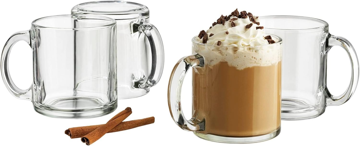 Libbey Robusta Glass Mugs, Set of 12