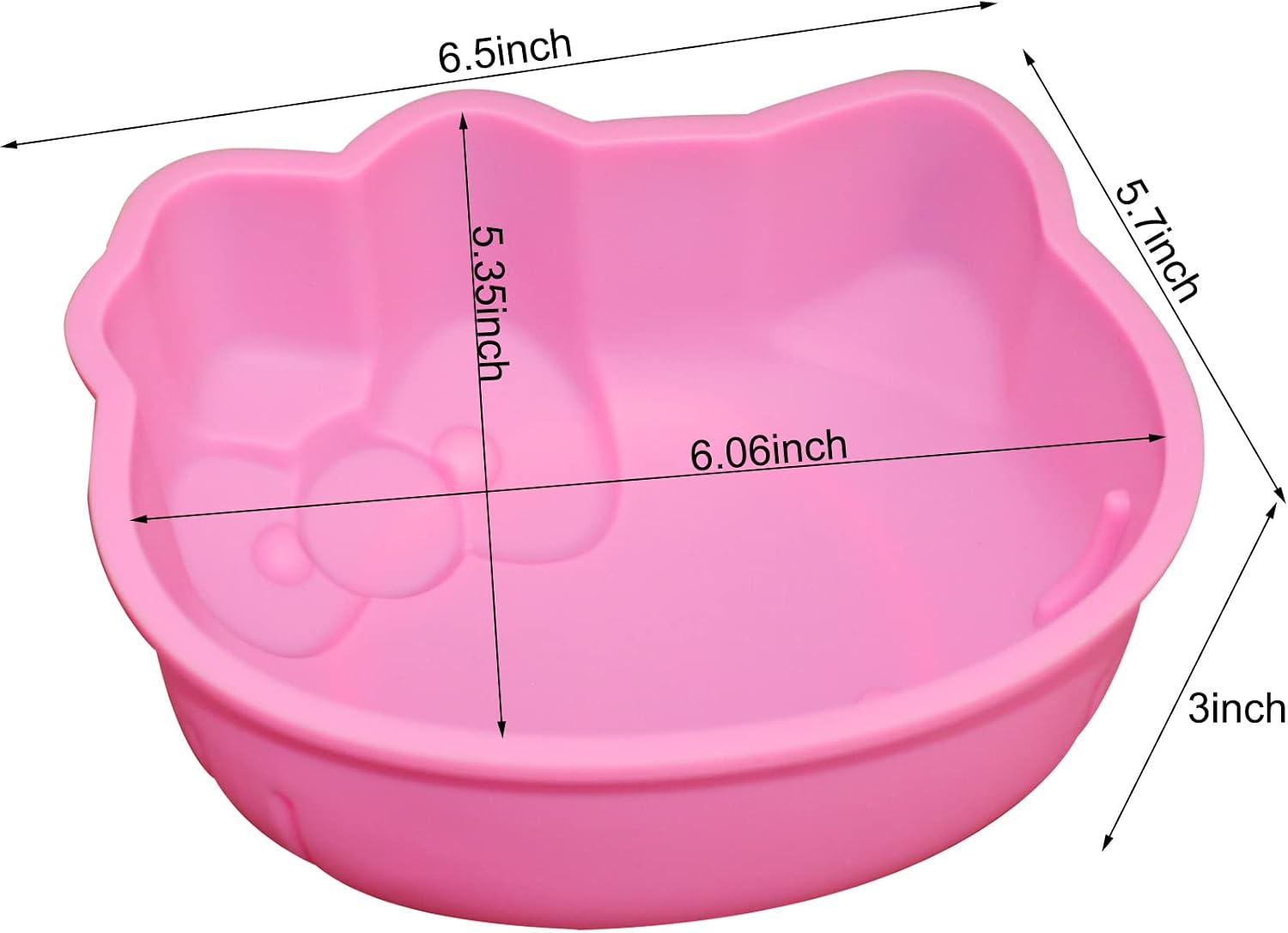 6 Inch Cute Cat Silicone Fondant Cake Mold - Non-stick Chocolate Candy Mold for Cake Making