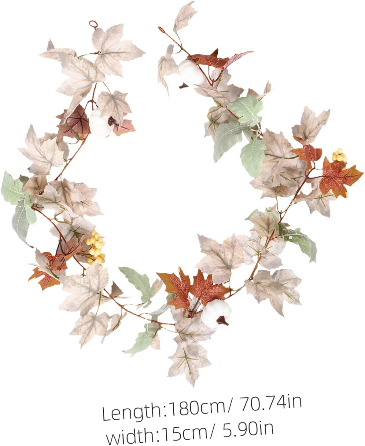 MAGICLULU Artificial Vine Swag for Front Door Effortless Harvest Festival Decoration Versatile Thanksgiving Day Decor for Indoor Outdoor Use