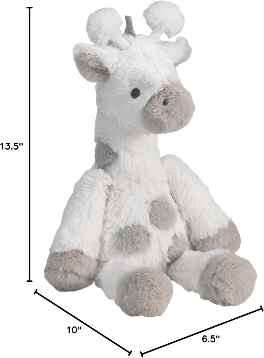 Lambs & Ivy Signature Goodnight Giraffe Moonbeams Plush Giraffe Stuffed Animal 11.5 Inch - Millie - Gray/White
