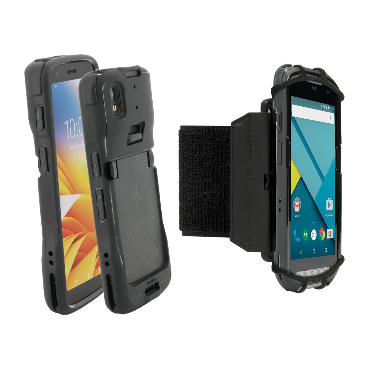 Mobilis Bundle Rugged Case for Zebra TC22 TC27 Mobile Computers + Universal Wrist Armband 4-7" - Adjustable - 360° Rotation