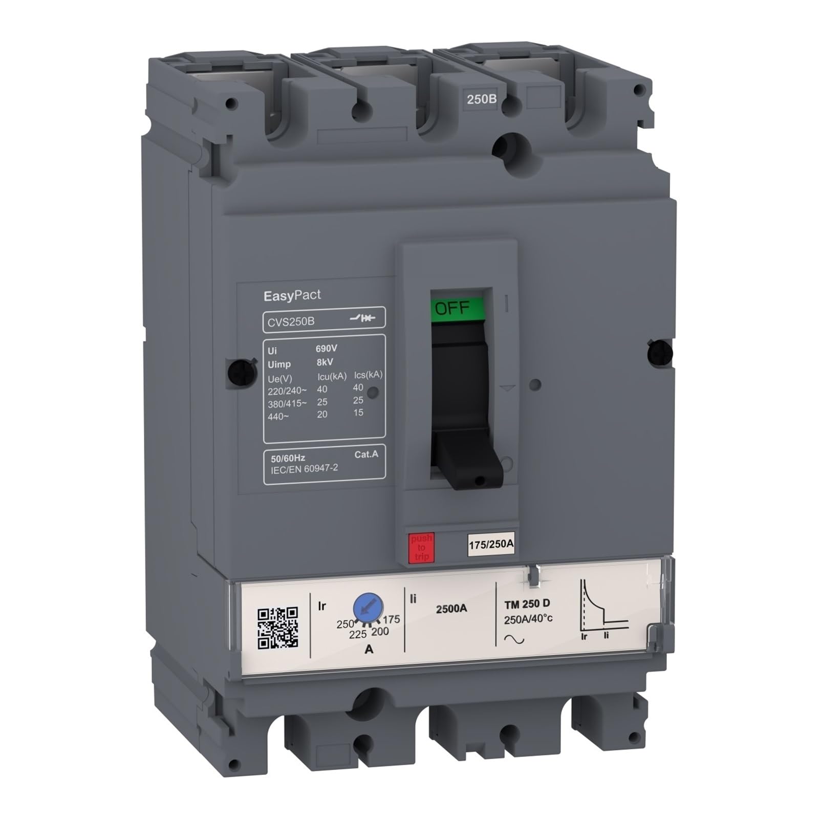 Disjoncteur LV510332 CVS100F TM32D 3P3D pour éviter les coupures et surcharges de ligne