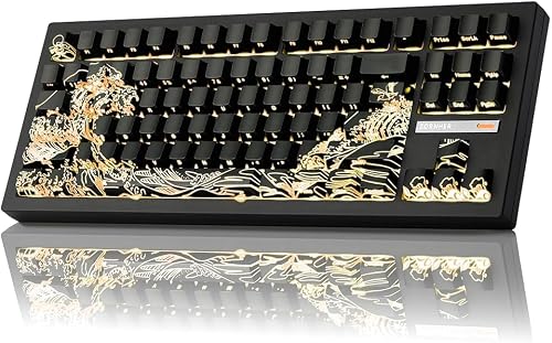 ZORNHER ZH870 Wireless Gaming Mechanical Keyboard,80% Bla…