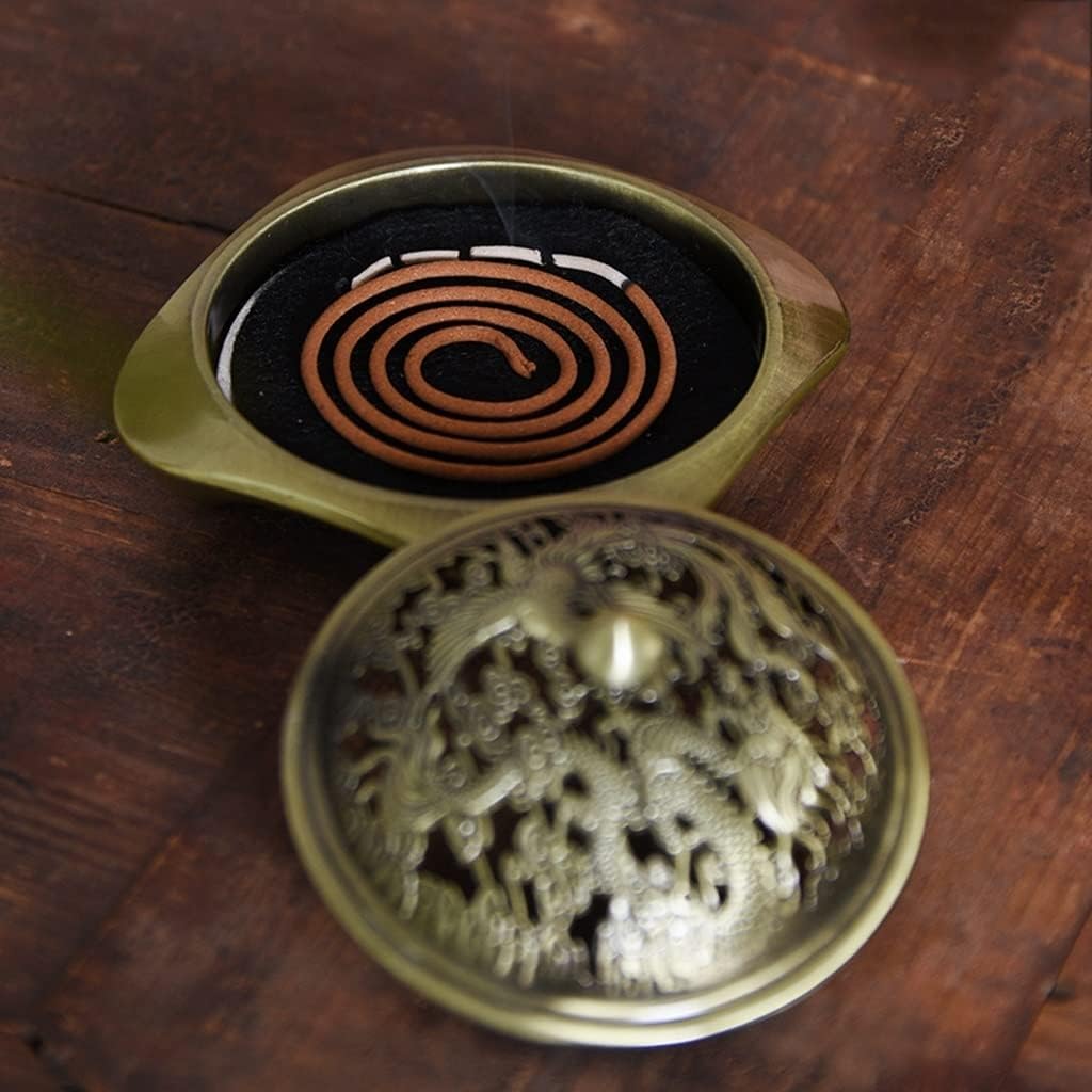 Incense Holder Incense Burner Incense Waterfall Incense Furnace Copper Incense Furnace Household Indoor Aroma Furnace Sandalwood Incense Furnace Antique for Buddha Incense Furnace Backflow Incense Bur