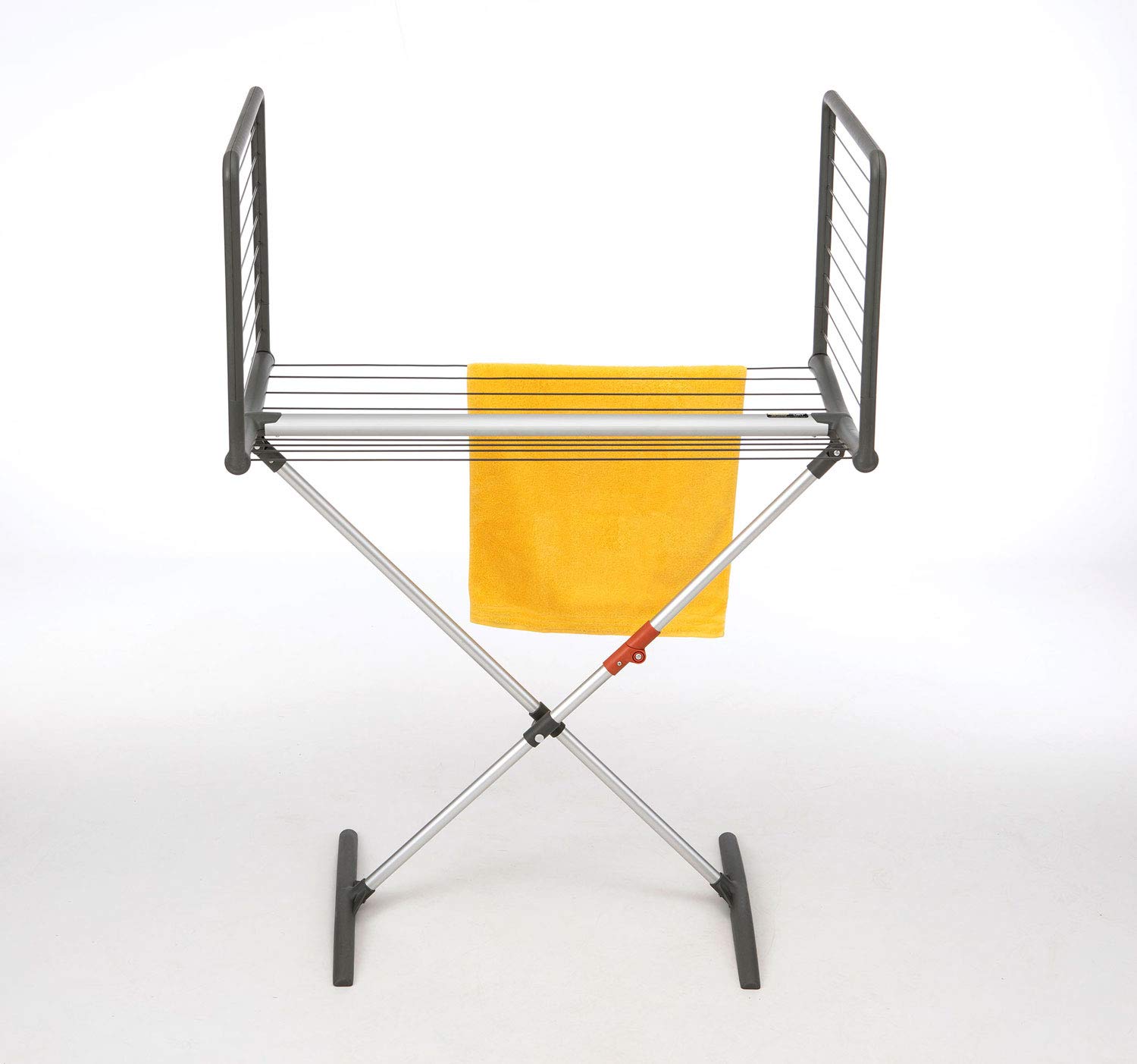 JUWEL Wäscheständer Fashiondry Obsidian Grey (Standtrocker mit automatischer Wäscheleinen-Spanntechnik, Trockenlänge 18 m, Aluminiumausführung) 40809