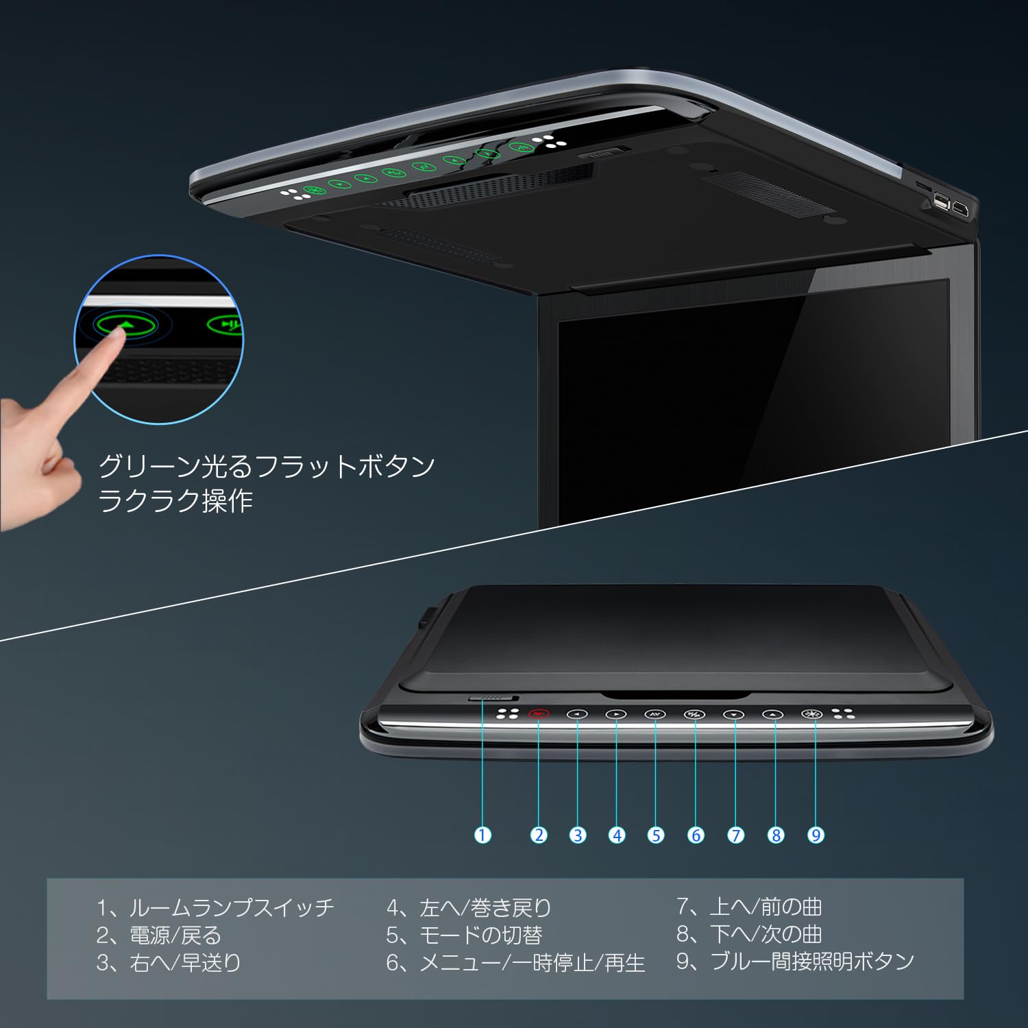 Amazon.co.jp: XTRONS CM136HDS Flip Down Monitor 13.3