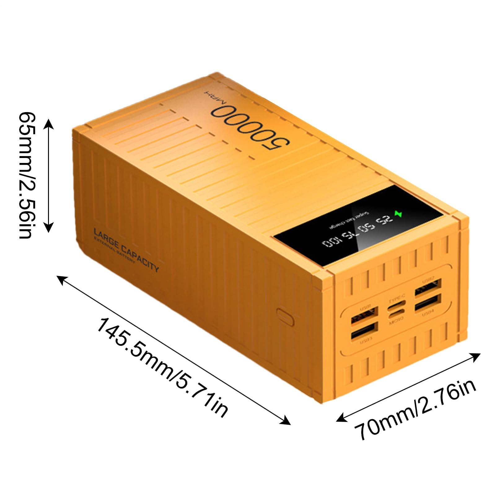 Banco De Carga Rápida, Cargador De Alta Velocidad De 66 W, Gran Capacidad De 50000 MAh, Diseño Portátil Multifuncional, Construcción Duradera De ABS, Respaldo De Energía For Teléfonos Móviles(White.)