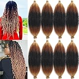 Parceria 30 Inch Springy Afro Twist Hair 8 Packs Marley Twist Braiding Hair Pre-fluffed Spring Twist Hair Afro Twist Hair Marley Hair for Faux Locs (30 Inch (Pack of 8), T1B/30/27# Marley Twist)