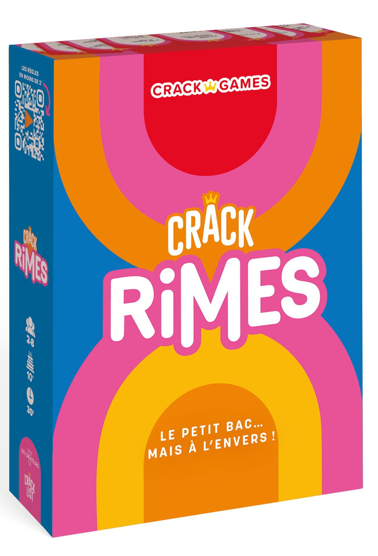 Crack Rimes – Jeu d'Ambiance Drôle pour 2-8 Joueurs