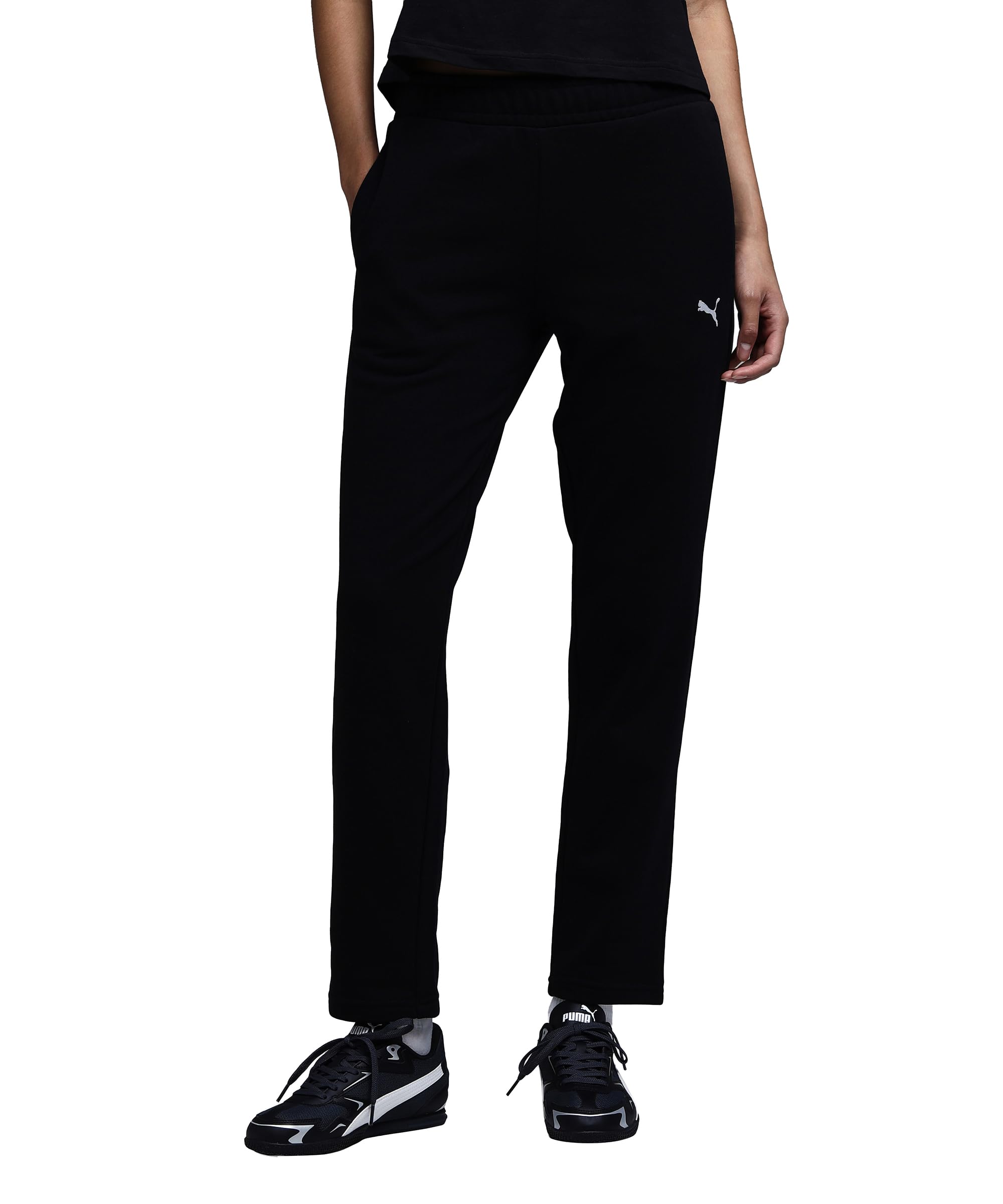 Puma Women’s Essentials High-Rise Sweatpants | Cotton Knitted Regular Fit Track Pants for Women | Comfortable and Stylish Casual Joggers with Drawstring Waistband & Ribbed Cuffs-picture-21