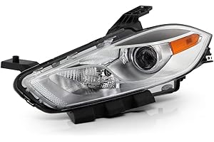 ACANII - For [Halogen w/Chrome Bezel] 2013-2016 Dodge Dart Projector Headlights Headlamps...