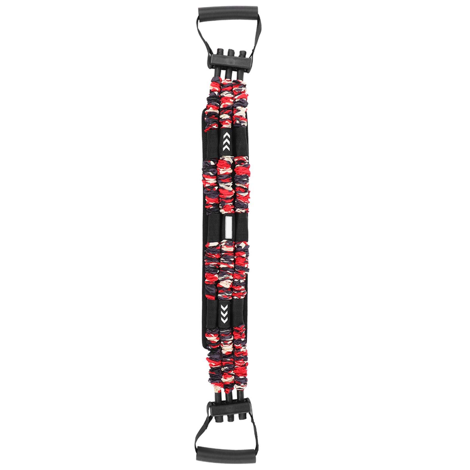 Alvinlite Widerstandsband Benching Chest Expander Trainingsgürtel Push Up Bar Brustpresse Fitnessgeräte für Arme Chest Expander Yoga Gym(rot)