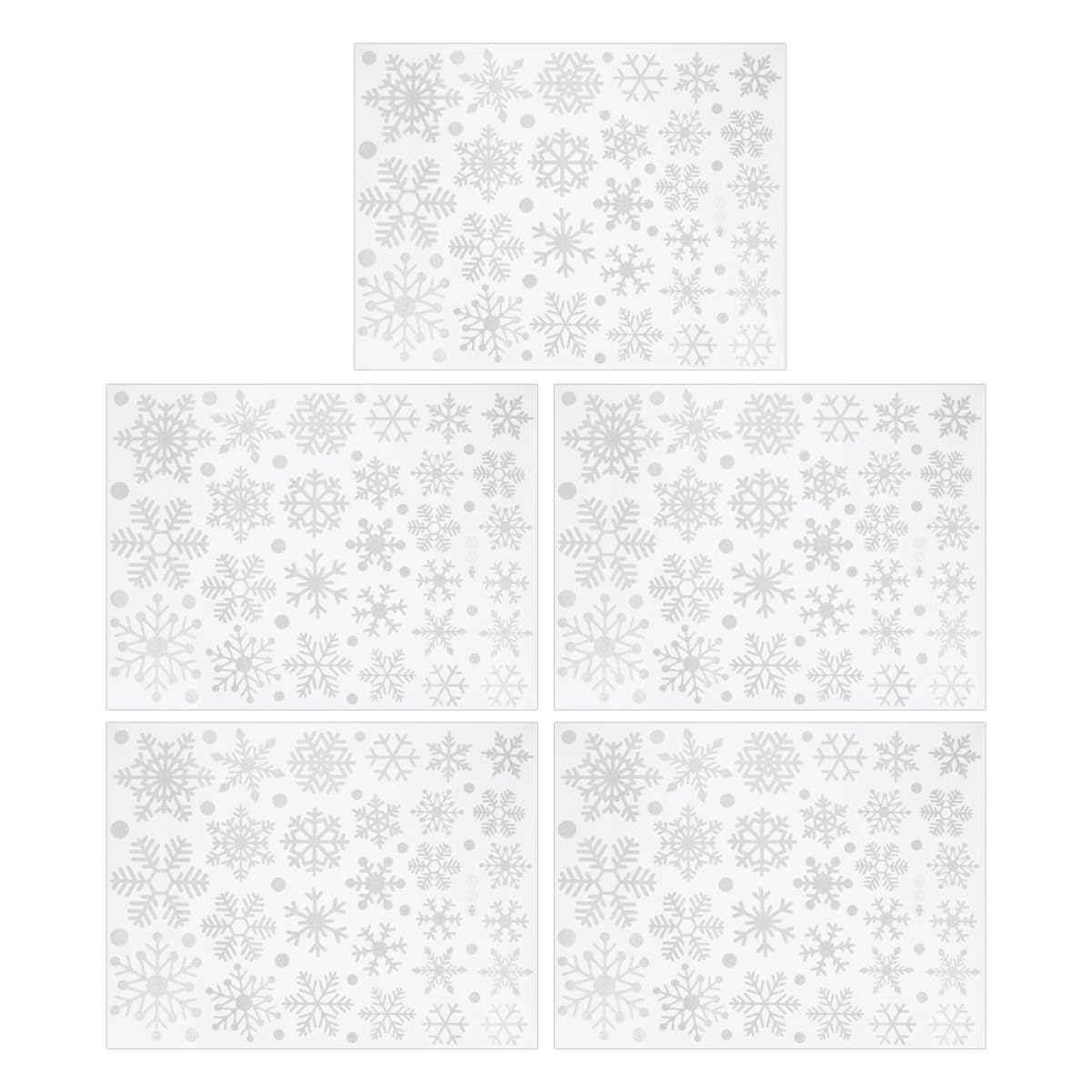 HOMSFOU 5fogli Decorazioni Natalizie per Finestre Adesivi Natalizi per Finestre in Decalcomanie Natalizie per Decorazioni per Porte Adesivi Natalizi per Pareti Decalcomanie per Pareti