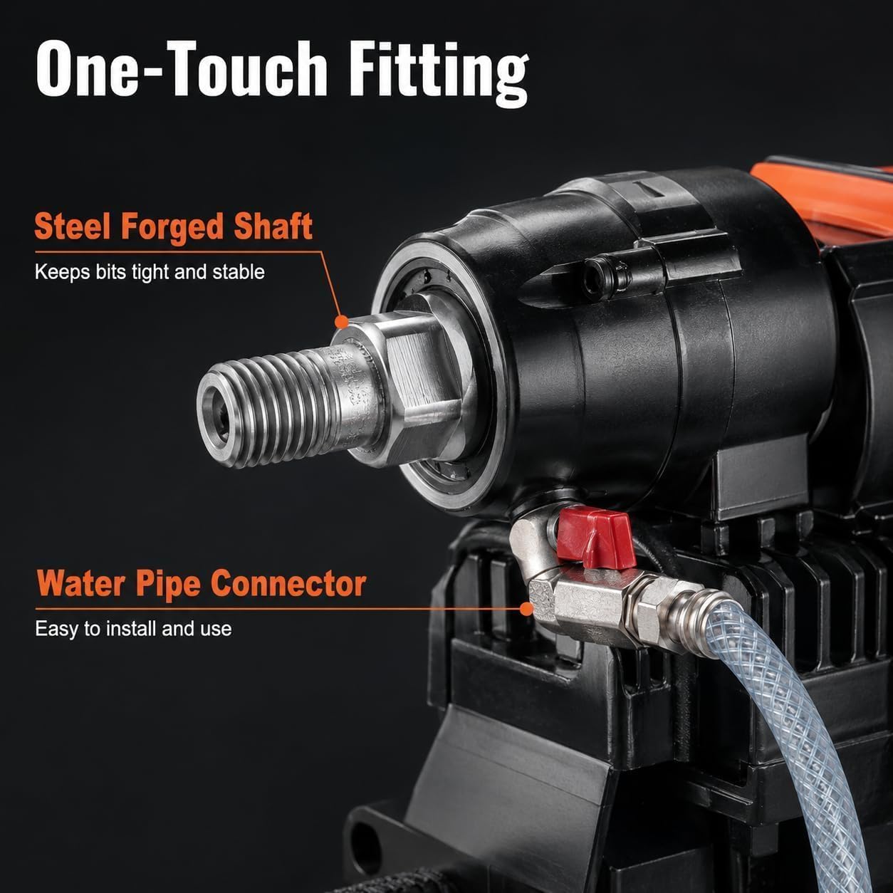 2500W Wet & Dry Diamond Core Drill con supporto, capacità 8 pollici