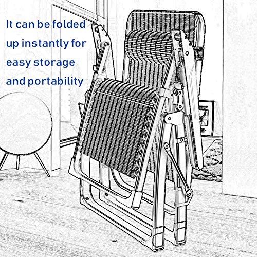 Chaise pliante avec coussins et dossier inclinable multiposition - 3