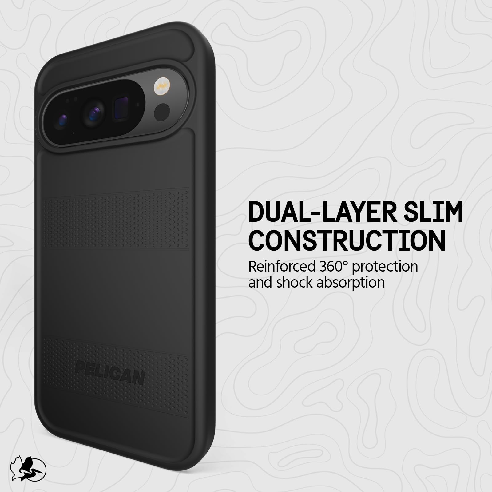 Pelican Etui ochronne na Google Pixel 10 Pro/Pixel 10, wytrzymałe magnetyczne etui na telefon z wojskowym 4,9 m - klasa ochrony przed upadkiem - wytrzymałe etui na telefon z magnesami - czarne