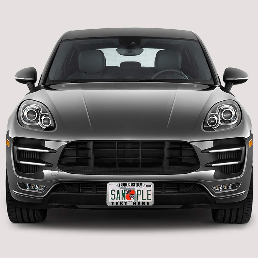 Speedy Pros Funny License Plate Frame Custom Personalized Text Zinc Cute Car Accessories License Plate Holder Chrome 2 Holes Set of 2