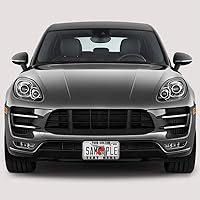 Vista 4 de Speedy Pros Divertido marco de zinc para placa de automóvil personalizable con texto accesorios para matrícula de vehículo