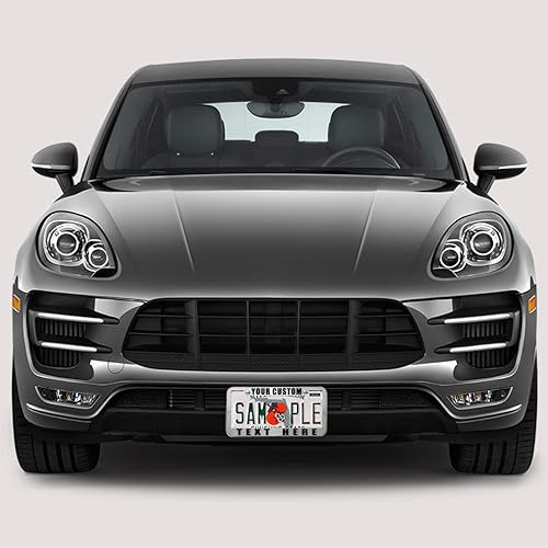 Miniatura 4 de Speedy Pros Divertido marco de zinc para placa de automóvil personalizable con texto accesorios para matrícula de vehículo