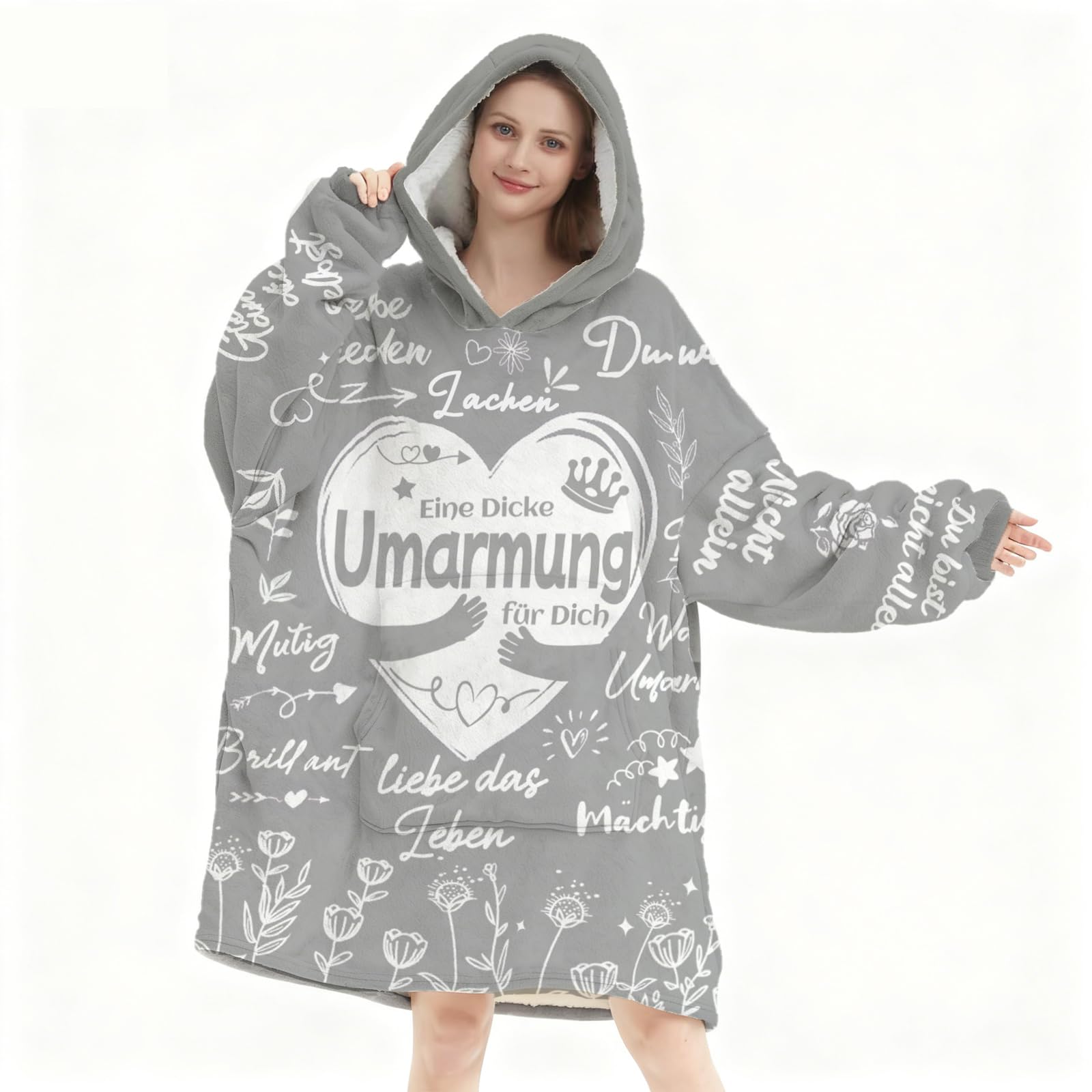 Geschenke für Beste Freundin, Umarmung Decke mit ärmeln Geschenke für Freundin Frauen Schwester Kollegin und Mutter zum Weihnachten Geburtstag, Geschenk Beste Freundin Geburtstag