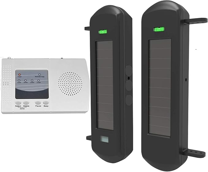 HTZSAFE Solar Wireless Driveway Alarm System1/2 Mile Long
