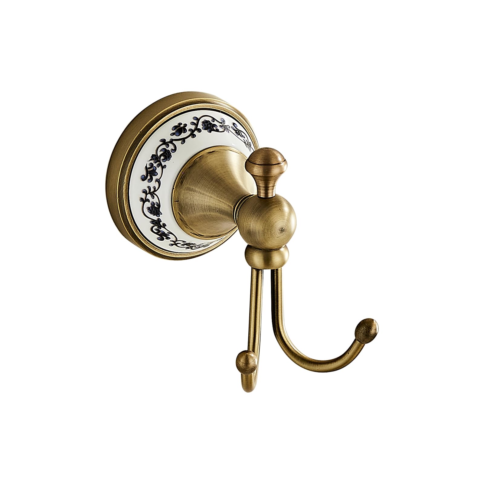 Antique Bronze Brass Bath Towel Hooks Wall Mounted Bathroom Clothes Hook,Antique Brass Horn Shape Curved Towel Hooks YIGUANXIN