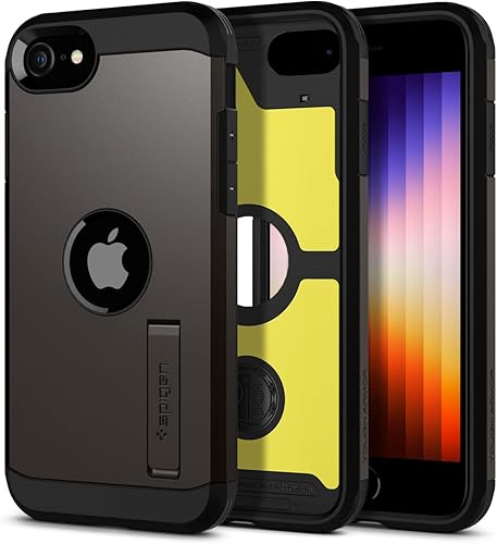 Spigen Tough Armor [Extreme Protection Tech] Designed for iPhone SE 2022 Case/iPhone SE 3 Case 2022 / iPhone SE 2020 Case/iPhone 8 Case/iPhone 7 Case - Gunmetal