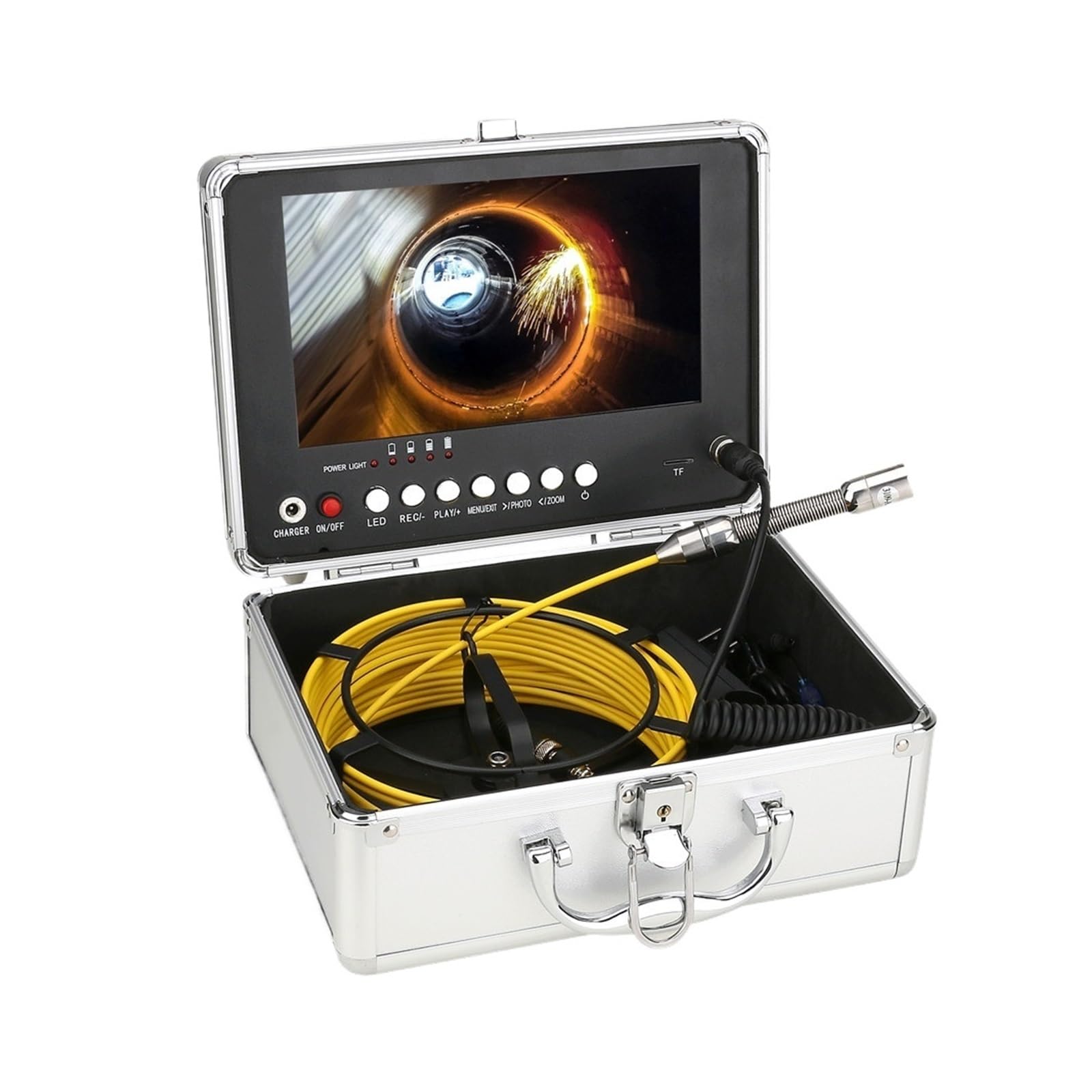 YNIYUJKL Drain Inspection Camera 17Mm Sewer Camera With Dvr 16Gb Tf Card,Sewer Pipe Inspection Drain Industrial Endoscope Ip68 9" Ahd 720P Monitor,One Color-30M