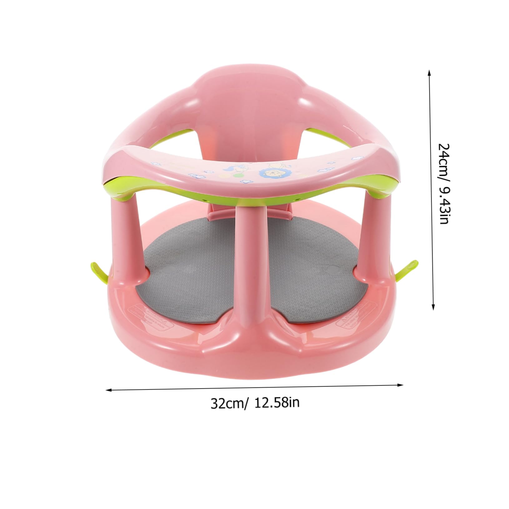 Yardwe Asiento de Baño para Ñiño Superficie Antideslizante y Fácil de Transportar, Color Rosa, Fabricado en Pp y Tpr para Recién Nacidos y Niños Pequeños