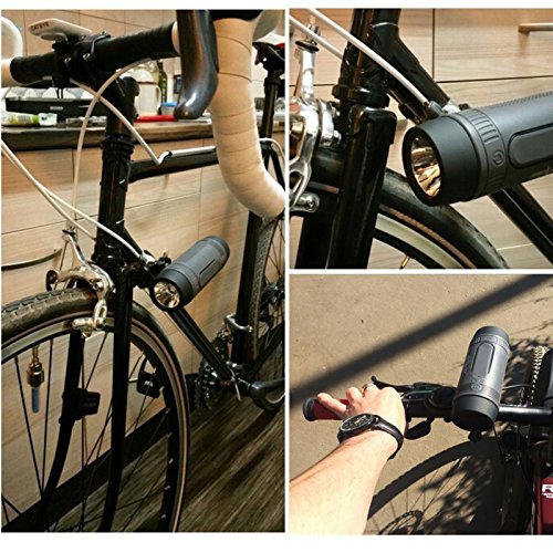 Wireless Bike Speaker With Flashlight Outdoor Bicycle Speaker Emergency Torchlight 4000Mah Power Bank Support Handsfree Call Tf Card For Cycling Riding Climbing Camping For Smartphone Pc #TOP6