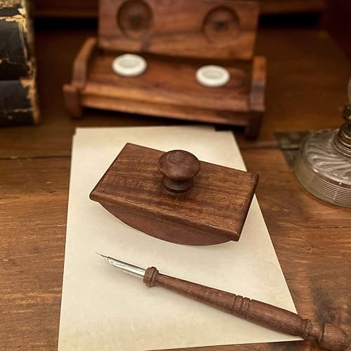 Miniatura 3 de Schooner Bay - Secador de tinta de madera de 4 a 12 pulgadas, accesorios de escritura de estilo vintage antiguo