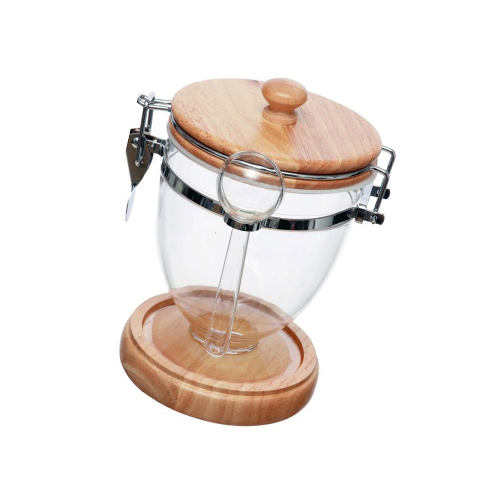 Kaeltsyn Airtights Sealed Storage Jar for Coffee and Dry Goods Featuring Acrylic Body and Wood Lid Airtights Container
